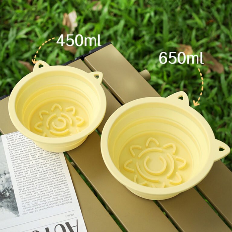 custom silicone folding pet bowls
